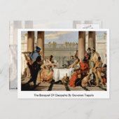 クレオパトラの宴会byジョバンニ・ティエポロ ポストカード (正面/裏面)