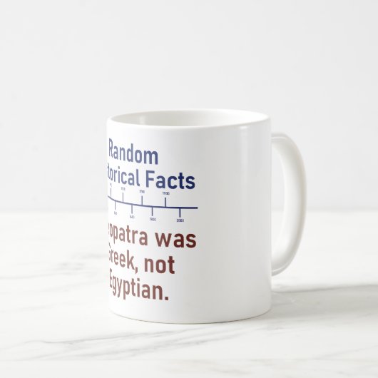 クレオパトラはギリシャ語だった – 歴史事実 コーヒーマグカップ (正面右)