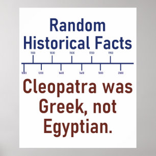クレオパトラはギリシャ語だった – 歴史事実 ポスター