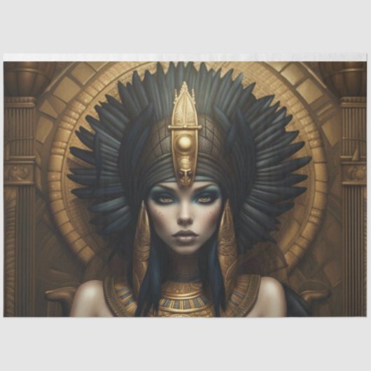 クレオパトラエジプトクイーンファラオデコペ紙 薄葉紙 (正面)