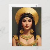 クレオパトラエジプトクイーンポートレートアート ポストカード (正面/裏面)