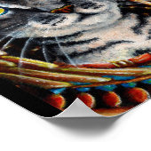 クレオパトラ猫エジプトのパロアファンタジーアートポスター ポスター (角)