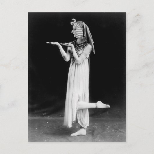 クレオロシアのパトラの衣装を着たダンサー ポストカード (正面)