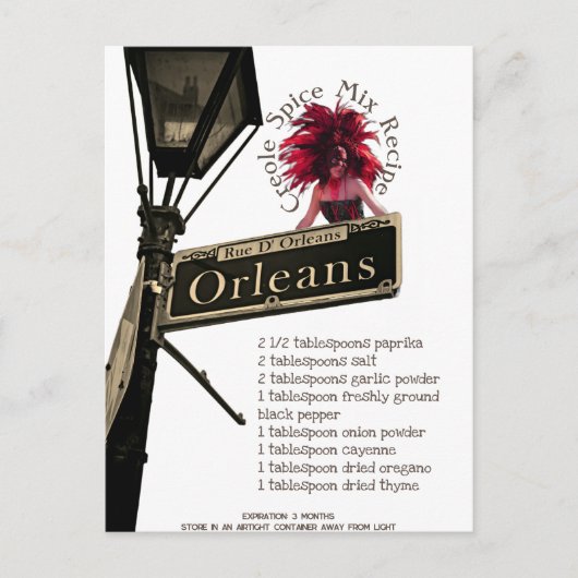 クレオールスパイスミックスレシピ |はがき ポストカード (正面)