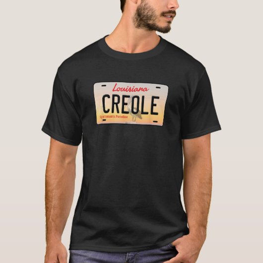 クレオールルイジアナライセンスプレート Tシャツ (正面)