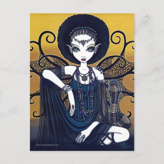 「クレオ」ハガキのエジプトのコブラ女神 ポストカード (正面)