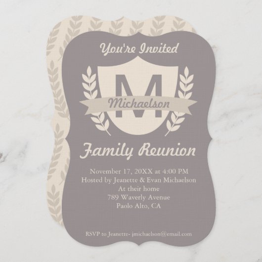 クレカスタムストファミリー懇親会招待状 招待状 (正面/裏面)