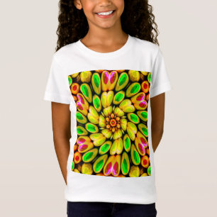 クレカラフルヨンの花柄 Tシャツ