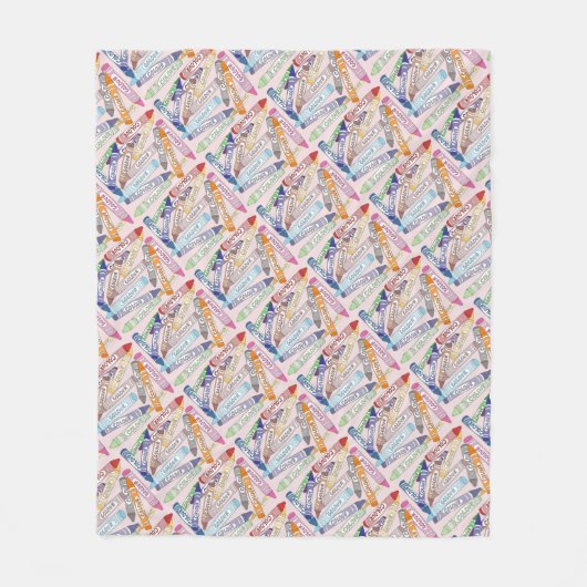 クレカラフルヨン(薄桃色) フリースブランケット (正面)