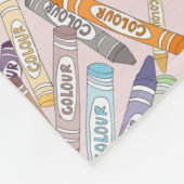 クレカラフルヨン(薄桃色) フリースブランケット (角)