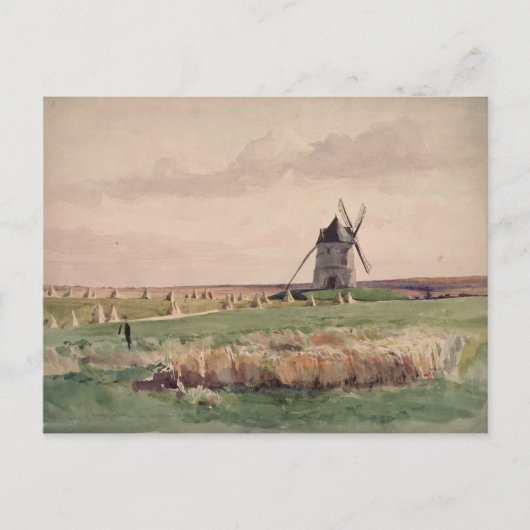 クレシーの戦場26威厳がある, 1346 ポストカード (正面)