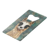 クレジッおもしろいトカードボトルオープナー好奇心ラマ クレジットカード栓抜き (正面アングル)