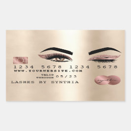 クレジッガーリートカードメイクアップウインク金ゴールドバラ金ゴールド 長方形シール