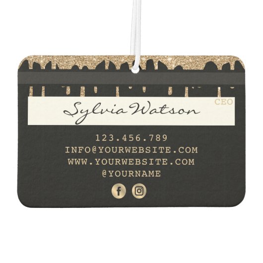 クレジッガーリートスタイル金ゴールドの落ち着き化粧 カーエアーフレッシュナー (裏面)