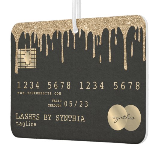 クレジッガーリートスタイル金ゴールドの落ち着き化粧 カーエアーフレッシュナー (左)