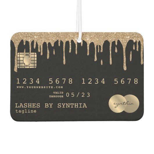 クレジッガーリートスタイル金ゴールドの落ち着き化粧 カーエアーフレッシュナー (正面)