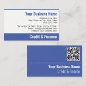 クレジットおよびファイナンスQRコードの名刺 名刺 (正面/裏面)