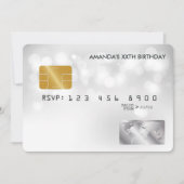 クレジットカードお誕生日パーティーおめでとう 招待状 (正面)