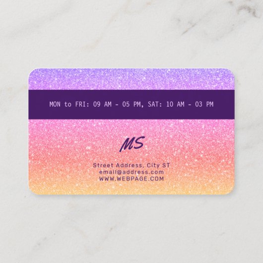 クレジットカードがスパー刺激を受けたクなカラフル 名刺 (裏面)