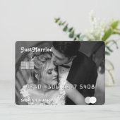 クレジットカードたった今結婚しました結婚の発表 案内状 (スタンド正面)