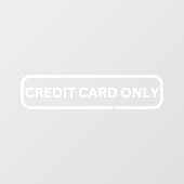 クレジットカードのみのストアフロントデカール ウィンドウサイン (シート)