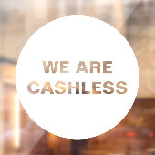 クレジットカードのみ 現金レス店舗用 白丸 ウィンドウサイン (シート2)