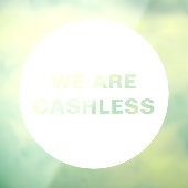 クレジットカードのみ 現金レス店舗用 白丸 ウィンドウサイン (シート3)