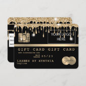 クレジットカードのギフトカード証明書の追加ロゴ 招待状 (正面/裏面)