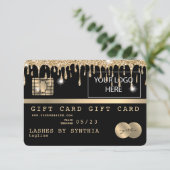 クレジットカードのギフトカード証明書の追加ロゴ 招待状 (スタンド正面)