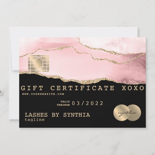 クレジットカードのギフト証明書あなたのロゴを追加 (正面)