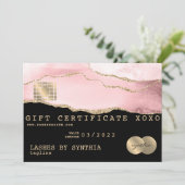 クレジットカードのギフト証明書あなたのロゴを追加 (スタンド正面)