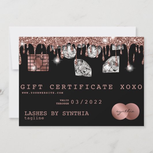 クレジットカードのギフト証明書あなたのロゴを追加 (正面)