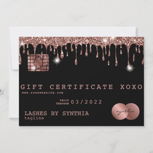 クレジットカードのギフト証明書あなたのロゴを追加 (正面)