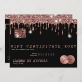 クレジットカードのギフト証明書あなたのロゴを追加 (正面/裏面)