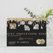 クレジットカードのギフト証明書あなたのロゴを追加 (スタンド正面)