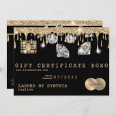 クレジットカードのギフト証明書あなたのロゴを追加 (正面/裏面)