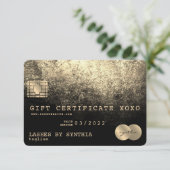 クレジットカードのギフト証明書あなたのロゴを追加 (スタンド正面)