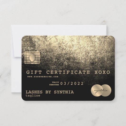 クレジットカードのギフト証明書あなたのロゴを追加 (正面)