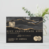 クレジットカードのギフト証明書あなたのロゴを追加 (スタンド正面)