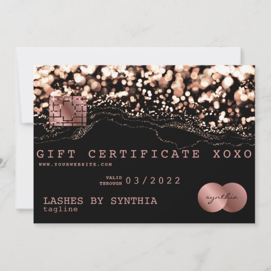 クレジットカードのギフト証明書あなたのロゴを追加 (正面)