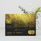 クレジットカードのギフト証明書あなたのロゴを追加 (スタンド正面)