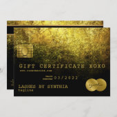 クレジットカードのギフト証明書あなたのロゴを追加 (正面/裏面)