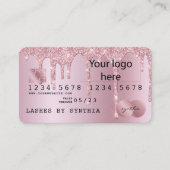 クレジットカードのスタイルあなたのロゴ滴下金ゴールドを追加 名刺 (正面)