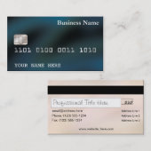 クレジットカードのスタイルの名刺の(2味方される)青 名刺 (正面/裏面)