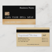 クレジットカードのスタイルの名刺は黒い金ゴールド2味方しました 名刺 (正面/裏面)