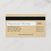 クレジットカードのスタイルの名刺は黒い金ゴールド2味方しました 名刺 (裏面)