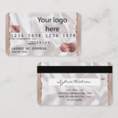 クレジットカードのスタイルを追加ロゴバラ金ゴールド 名刺 (正面/裏面)