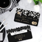 クレジットカードのスタイルを適用したドリップダイヤモンド 名刺