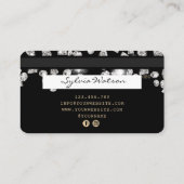 クレジットカードのスタイルを適用したドリップダイヤモンド 名刺 (裏面)