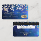 クレジットカードのスタイルを適用したドリップダイヤモンド 名刺 (正面/裏面)